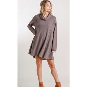 Umgee Taupe Mini Dress | Size L